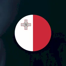 Vlajka Malta okrúhla veľká