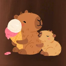 Kapybara so zmrzlinou