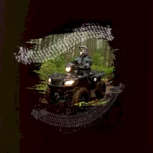 ATV štvorkolka v lese