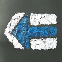 Párová turistická značka modrá