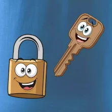 Parové tričká - Zámok a kľúč