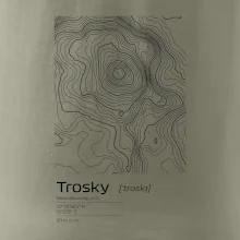 Trosky - vrstevnice v obdĺžniku