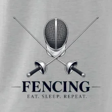 Šermířská maska se zkříženými kordy eat sleep repeat