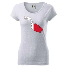 Mapa Malta s vlajkou