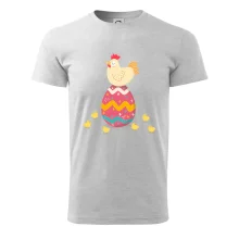 Sliepka sediaca na veľkonočnom vajci