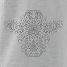 Steampunk včela čiernobiela