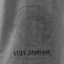 Velký Javorník (Beskydy) - vrstevnice v kruhu