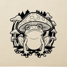 Goblincore čierna hubožaba Goblincore čierna hubožaba