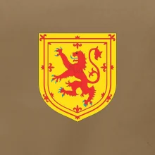 Škótsky lev na hrudi