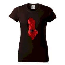 Mapa Albánsko reliéf hôr