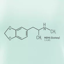 Molekulárna štruktúra MDMA Extáza Molekulárna štruktúra MDMA Extáza