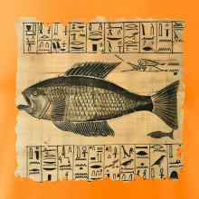 Egyptské hieroglyfy ryba
