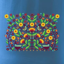 Folklór - farebne kvetiny obdĺžnik