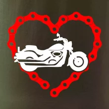Moto srdce reťaz - chopper