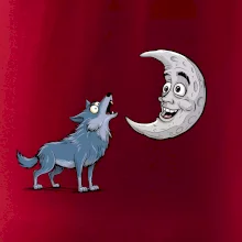 Parové tričko - Vlk a mesiac