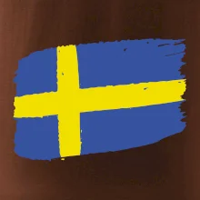 Švédsko vlajka štetkou