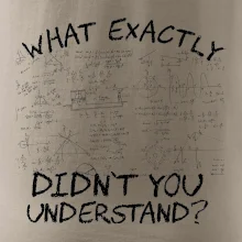 What exactly didn't you understand - physics