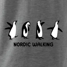 Nordic walking tučniaky - kreslený Nordic walking tučniaky - kreslený