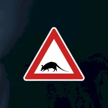 Dopravná značka - krysa Dopravná značka - krysa