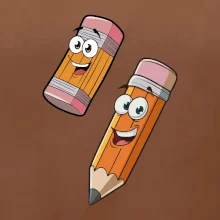 Parové tričko - Ceruzka a guma