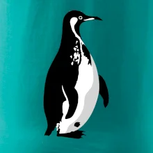 Tučniak čiernobiely z boku