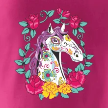 Kôň farebný s kvetinami