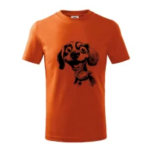 Čiernobiela karikatúra bígl