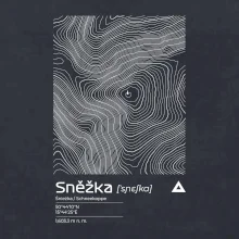 Snežka - vrstevnice v obdĺžniku