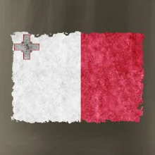 Vlajka Malta ohrýzaná