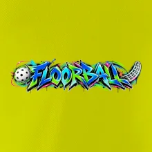 Florbalové graffiti v neonových barvách