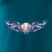 Baseballový míček s kovovými křídly