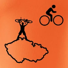 Mapa ČR + kolo na prsu