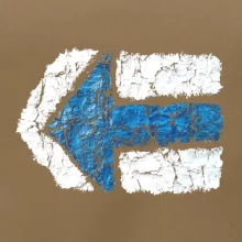 Párová turistická značka modrá