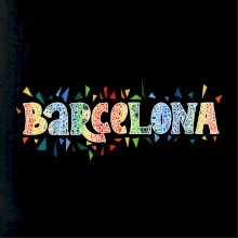 Barcelona Farebný nápis