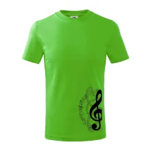 Husľový kľúč a noty