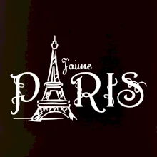 Paris nápis Eiffelovka rovný Paris nápis Eiffelovka rovný