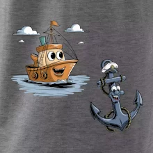 Parové tričko - Loď a kotva