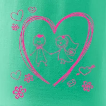Svadba - kreslené srdce