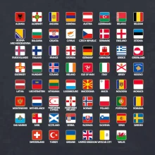Vlajky štátov - Európa Vlajky štátov - Európa