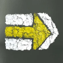 Párová turistická značka žlutá