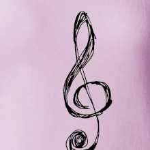 Husľový kľúč kreslený