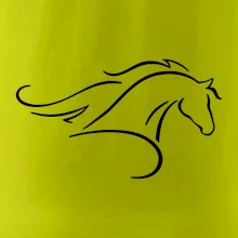 Kôň - bežiaci silueta hlavy Kôň - bežiaci silueta hlavy