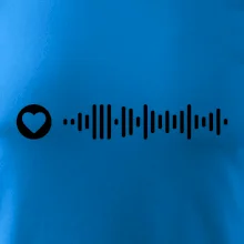 Zamilovaný Spotify kód na prsníku