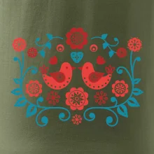 folklór - dva červené vtáčiky