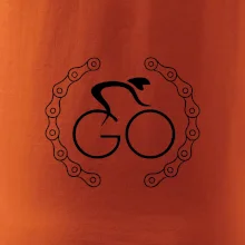 Logo cyklistu a reťaz