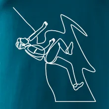 Lezec na skale jedným ťahom Lezec na skale jedným ťahom