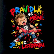 Pravidla se mění listopadový rebel s rozlomenou pastelkou
