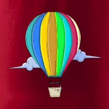 Teplovzdušný balón v oblakoch