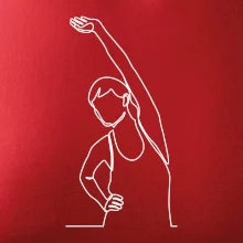 Preťahujúca sa žena jedným ťahom