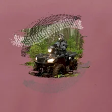 ATV štvorkolka v lese